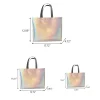 Iridescent Holographic Laminated Non-Woven Laser Tote Bags