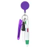 Multicolor Retractable Nurse Pen Set with Badge Reel