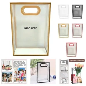 Premium PP Frosted Transparent Gift Tote Bags (1) Premium PP Frosted Transparent Gift Tote Bags