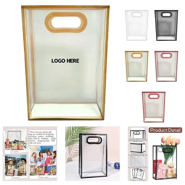 Premium PP Frosted Transparent Gift Tote Bags
