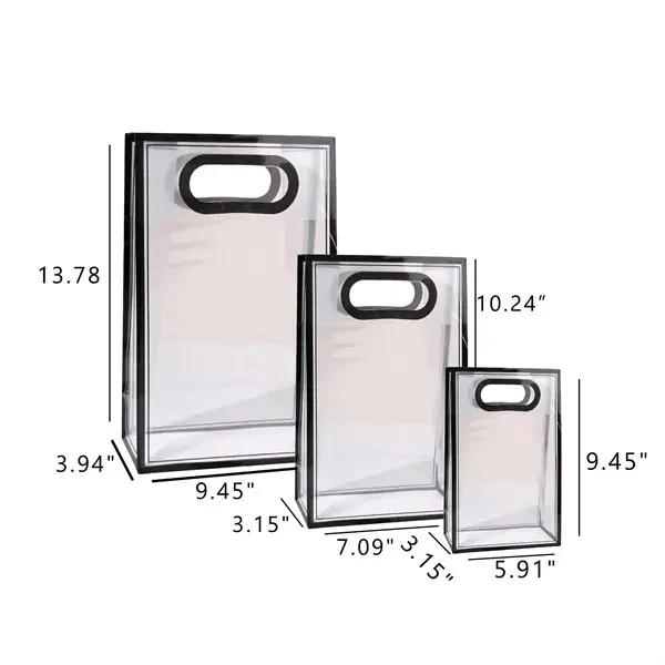 Premium PP Frosted Transparent Gift Tote Bags