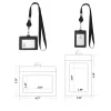 Premium Retractable PU Leather ID Badge Holder with Neck Lanyard