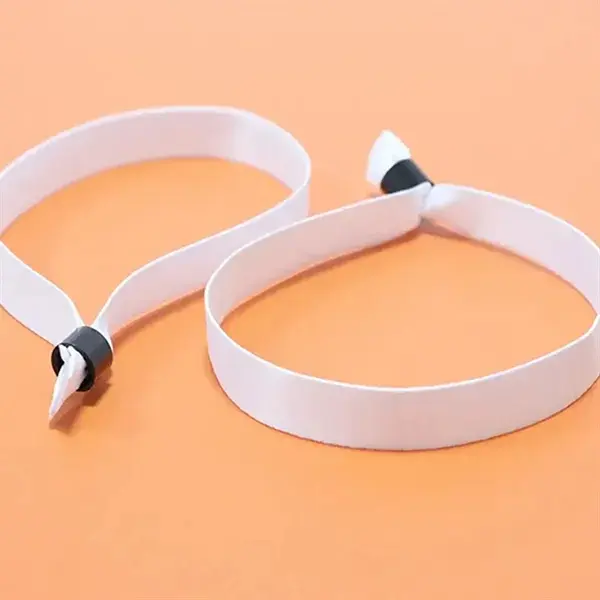 Custom Fabric Event Wristbands with Secure Plastic Sliding Lock