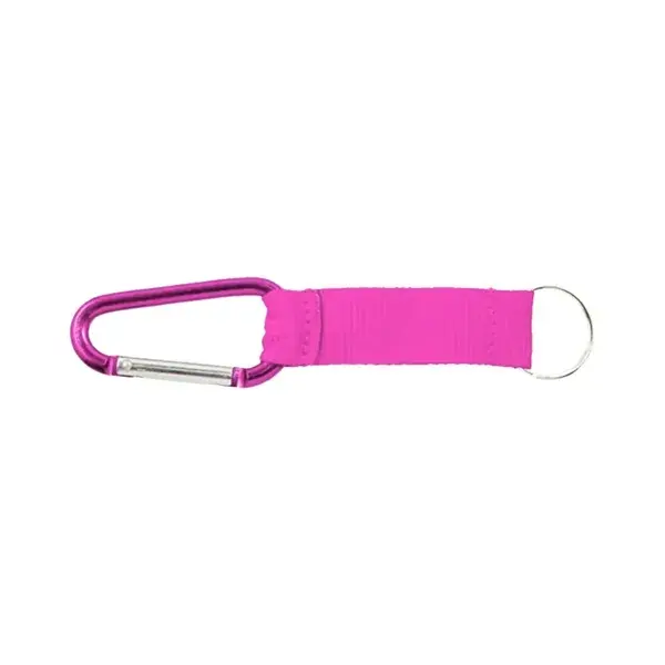 Custom Heavy-Duty Carabiner Keychain Strap with Logo Patch