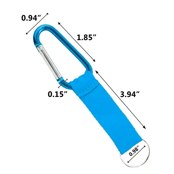 Custom Heavy-Duty Carabiner Keychain Strap with Logo Patch