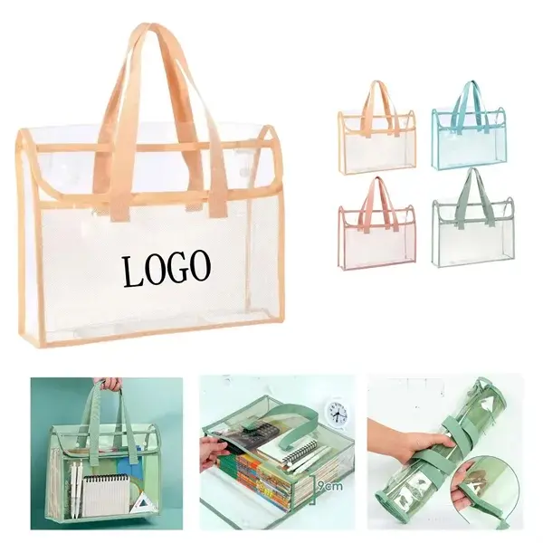 Large Capacity Clear Mesh Portable Study Bag