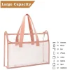 Large Capacity Clear Mesh Portable Study Bag