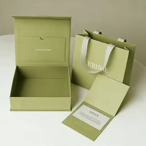 Luxury Custom Magnetic Rigid Gift Box and Paper Bag Set