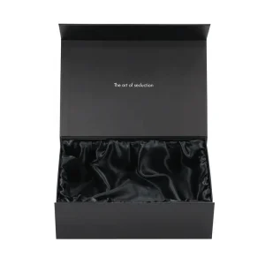 Luxury Magnetic Black Gift Box with Satin Insert